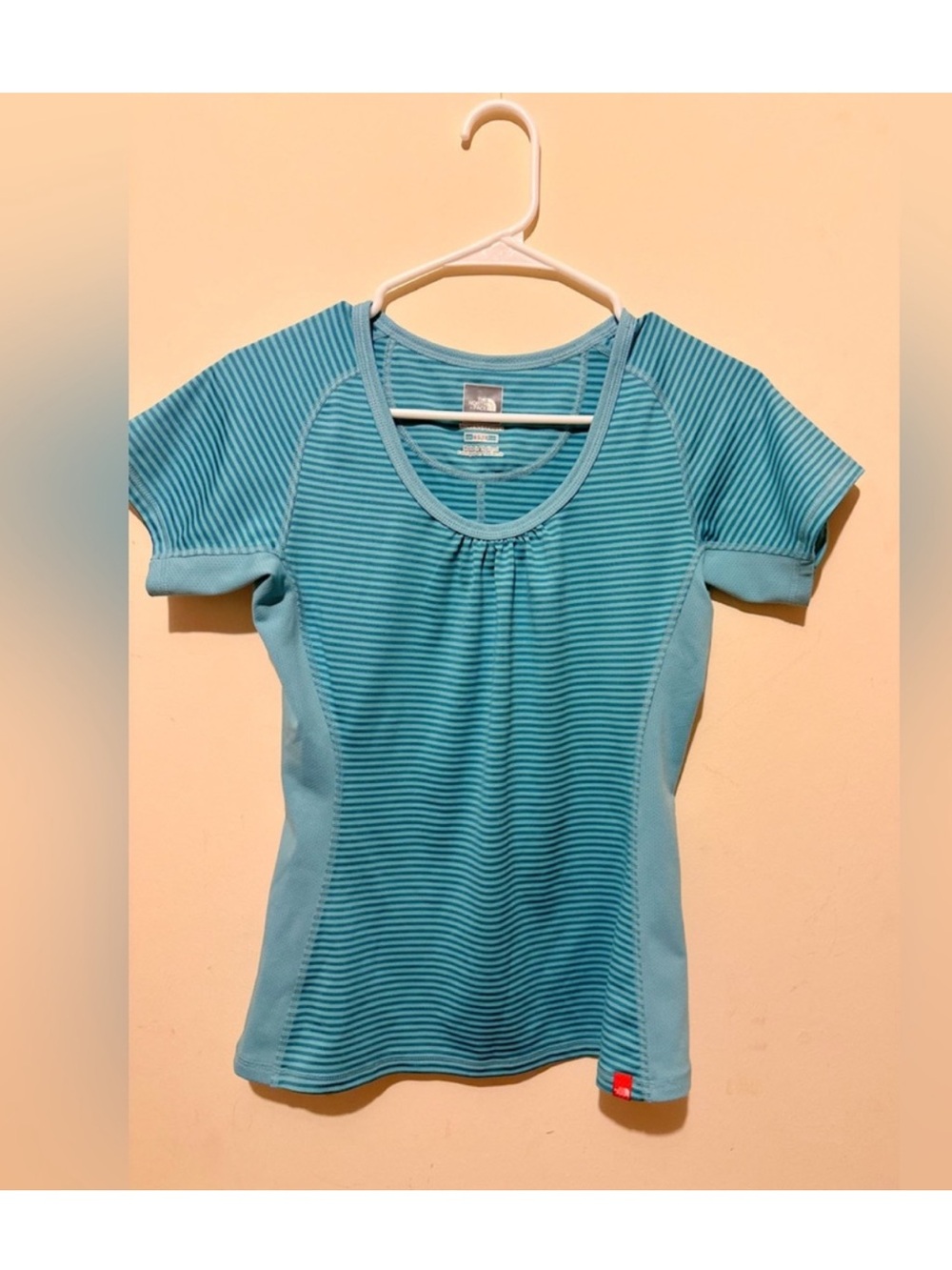 The North Face Light Teal Striped Top
